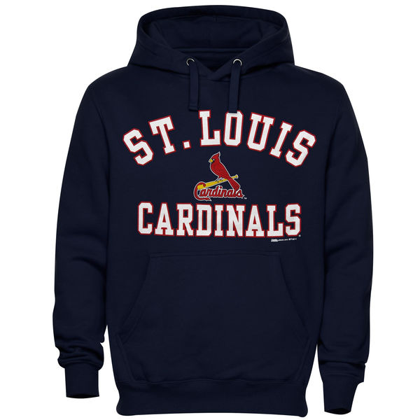 Men St. Louis Cardinals Stitches Fastball Fleece Pullover Hoodie Navy Blue->oakland athletics->MLB Jersey